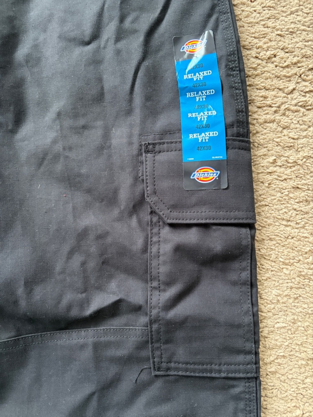 Dickies DuraTech Ranger Pant Relaxed Straight Fit Black Utility Work Flex 42x30 - Picture 3 of 11